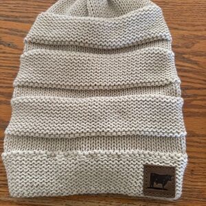 Cream Knit Beanie